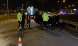 Bursa’da otomobil takla attı: 1 yaralı
