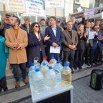 Çanakkale’de su sorunu protesto edildi