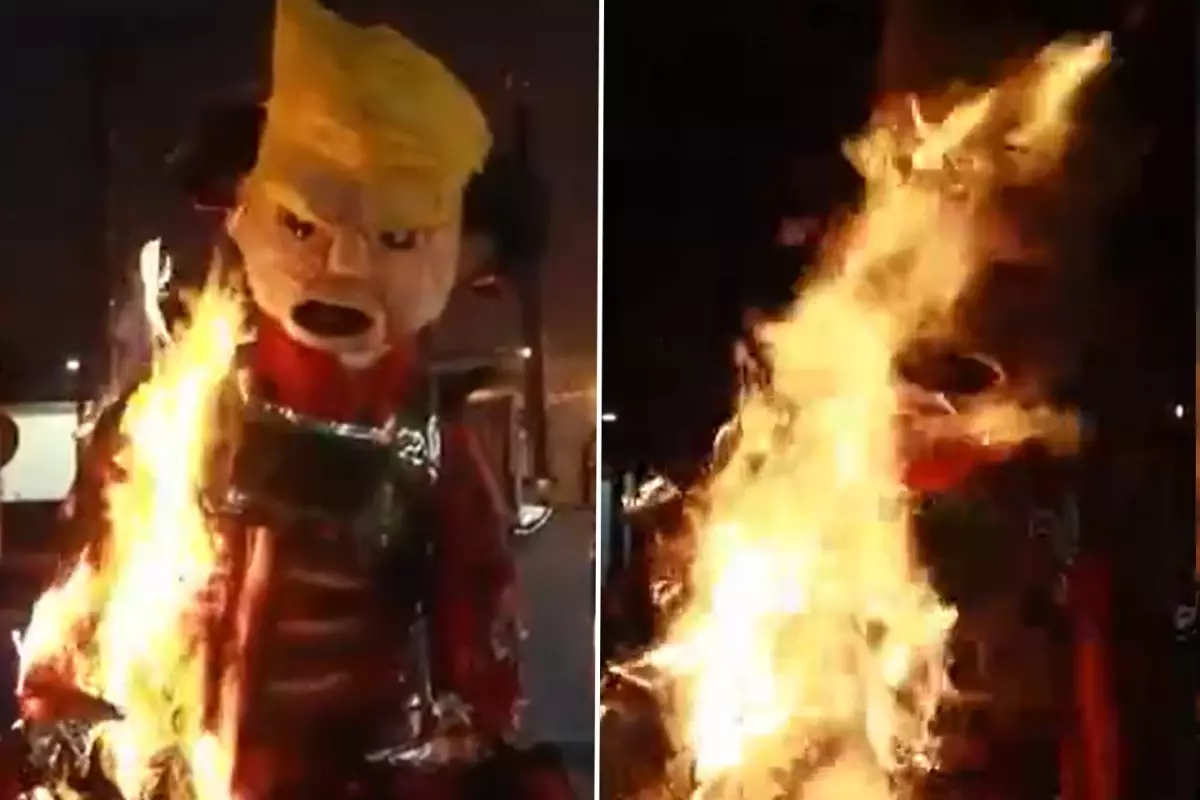 Guatemala’da ‘Şeytan Ateşi’ Festivali’nde Trump kuklaları yakıldı Guatemala’da ‘Şeytan Ateşi’ Festivali’nde Trump kuklaları yakıldı