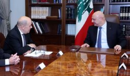 Lübnan Cumhurbaşkanı Avn, Macron’un Özel Temsilcisi Le Drian’ı kabul etti