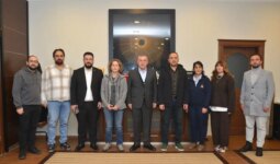 Midyat Belediye Başkanı Şahin’e, Kültür Varlıklarını Koruma Bölge Kurulu yöneticilerinden ziyaret