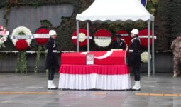 Şehit polis memuru Emre Albayrak için İstanbul İl Emniyet Müdürlüğünde tören düzenlendi / Havadan görüntü